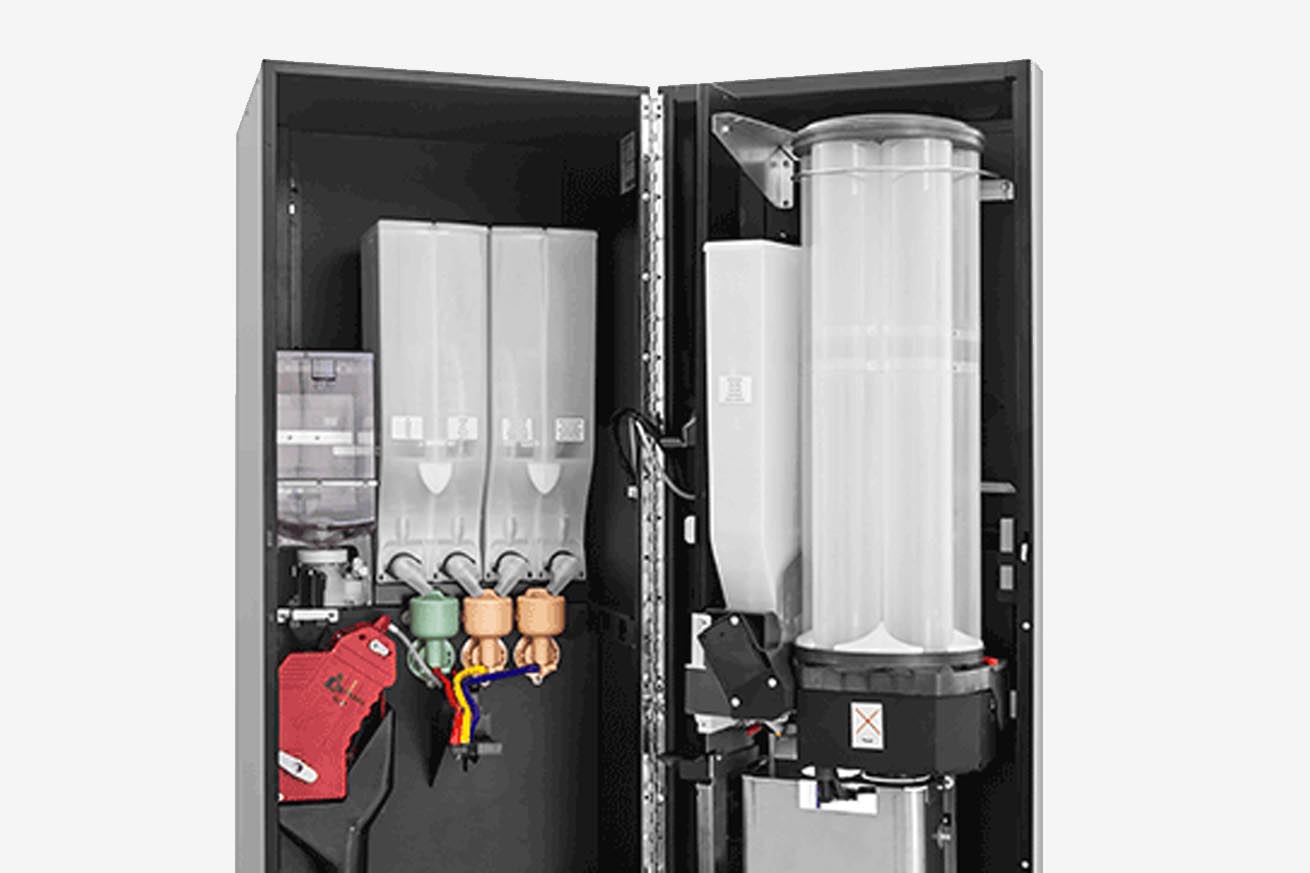 vending machine with cup dispenser